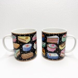 Vintage Dept 56 Tea Party Cake Mugs
